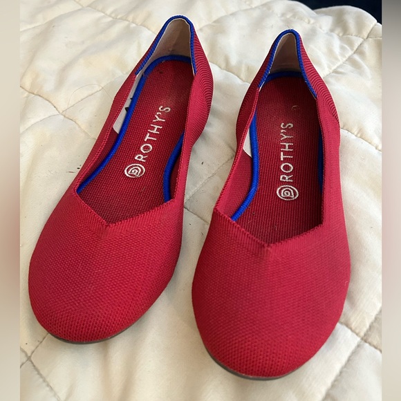 Rothy’s The Flat Bright Red worn once inside only - Picture 8 of 12